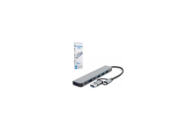 GABBLE GAB-TY701 ÇEVİRİCİ TYPE-C ?O 3.0 7 IN 1 USB+ HDTV 4K