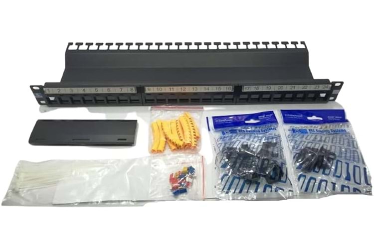 HCS BOŞ PATCH PANEL 24 PORT KEYSTONE JACK UTP BOŞ 1U
