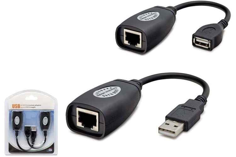 HADRON HD4461 USB RJ45 EXTENSION 45M ADAPTÖR