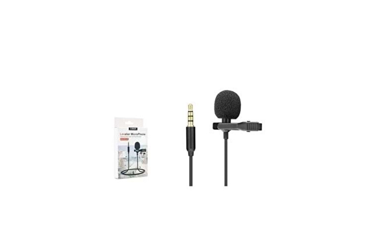HADRON HD563 PC UYUMLU YAKA MIKROFONU AUX 3.5MM 1.5MT