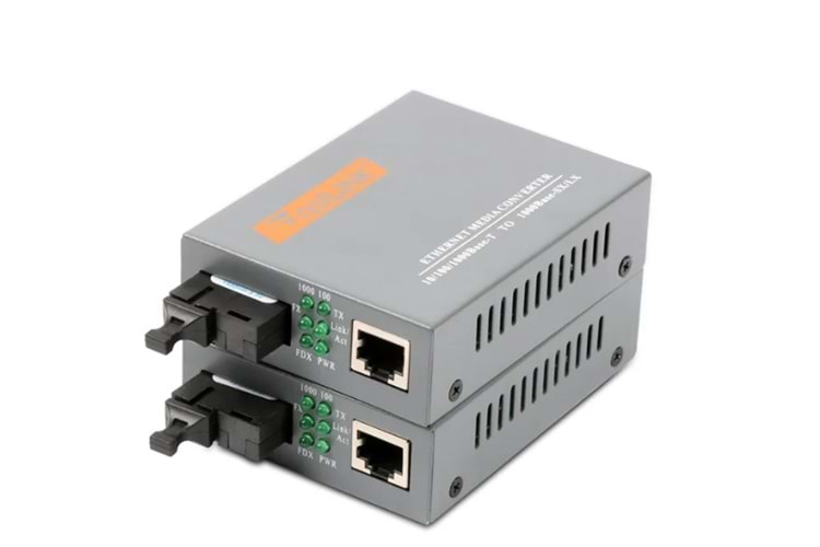 HTB-GS 10/100/1000M SİNGLE MODE 20KM MEDIA CONVERTER