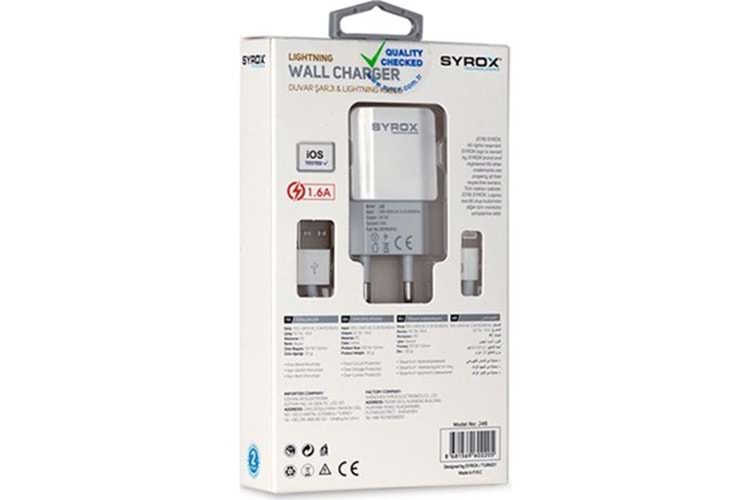 SYROX J46 IPHONE ŞARJ ALETİ