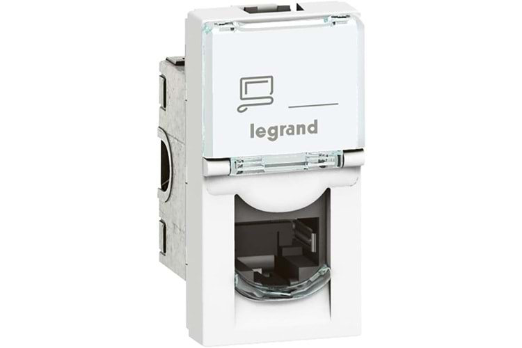 Legrand LCS2 Sistem Armada Rj45 Cat6 Priz-Utp-1Modül, Beyaz