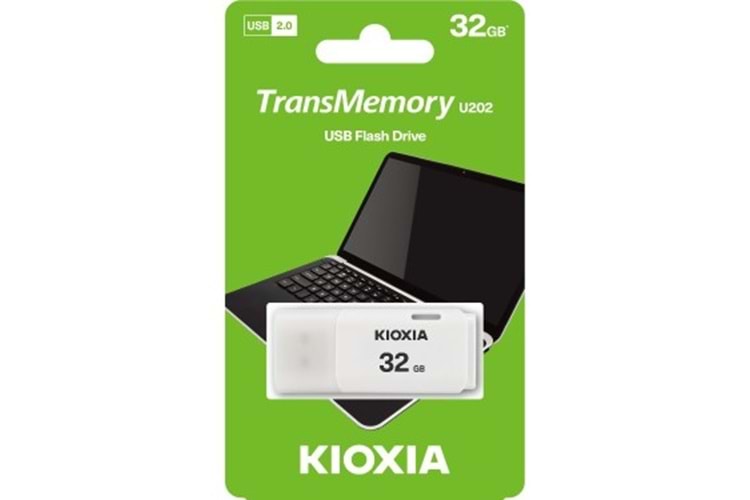 32 GB KIOXIA U202 USB 2.0 BEYAZ USB FLASH BELLEK
