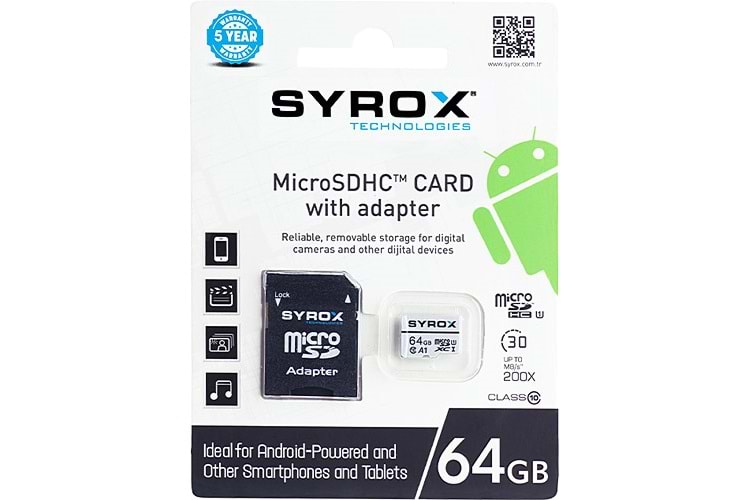 SYROX MC64 64GB MICRO SD HAFIZA KARTI