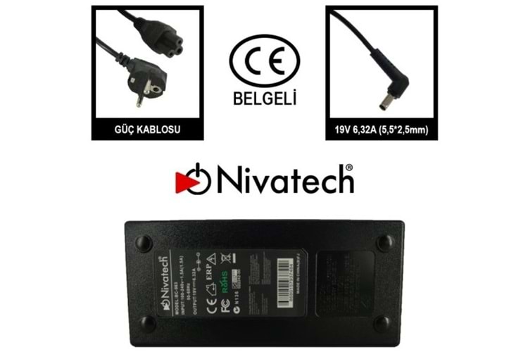Nivatech NTC-BC983 19V - 6.32A (5.5*2.5) Nivatech Notebook Adaptörü