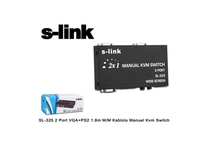 SLINK SL-325 2 PORT KVM SWITCH