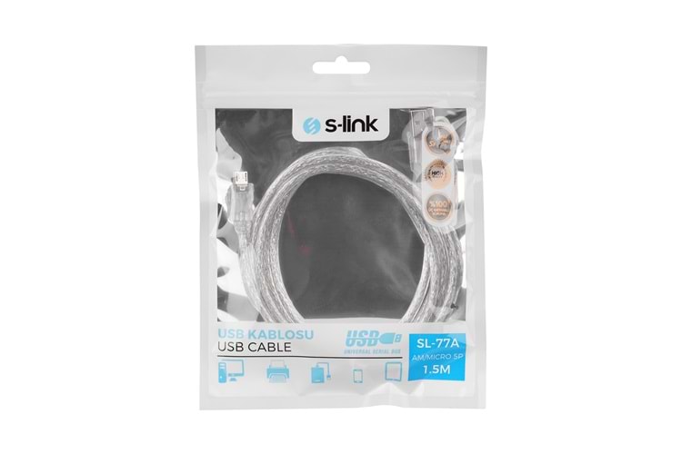 S-LINK SL-77A USB 2.0 AM TO MICRO5P 1.5M KABLO