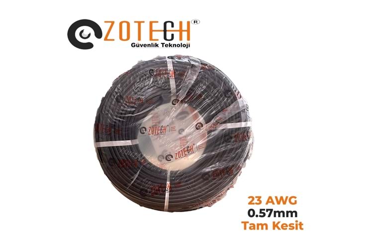 Zotech 6123100 23Awg (PE)Siyah Dış Ortam Cat6 Kablo 0,57mm U-UTP (100Mt)
