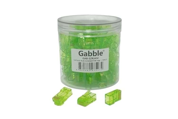 Gabble EZ RJ45 Renkli Konnektör 100lü Yeşil