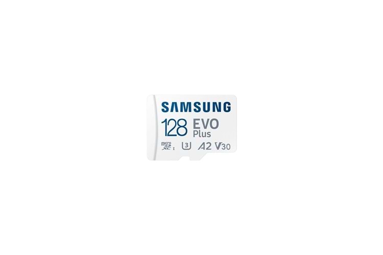 Samsung Evo Plus 128 GB Micro SD Hafıza Kartı UHS-I 130 Mb/sn Hızlı Aktarım ve Dayanıklı Tasarım
