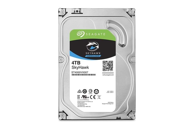 4TB SEAGATE 3.5 SKYHAWK SATA6 256MB 7/24 GÜVENLİK ST4000VX016