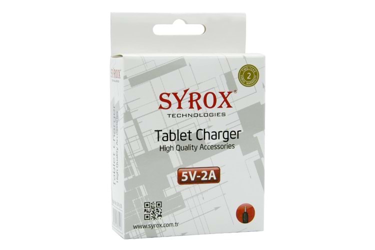 SYROX SYX-10 İNCE UÇLU 5V 2A TABLET ŞARJ CİHAZI