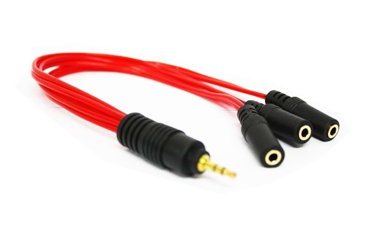 TKS-133 TEKNOGREEN 3,5MM ST.E TO3*3,5MM ST.D KABLO