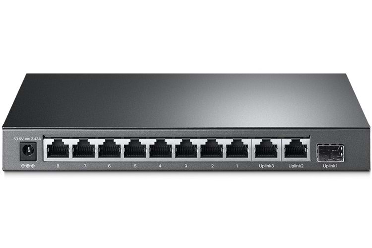 TP-LİNK 8 PORT 10-100 2XGB RJ45 UPLİNK 1XGBİT SFP 250 METRE 124W POE SWITCH