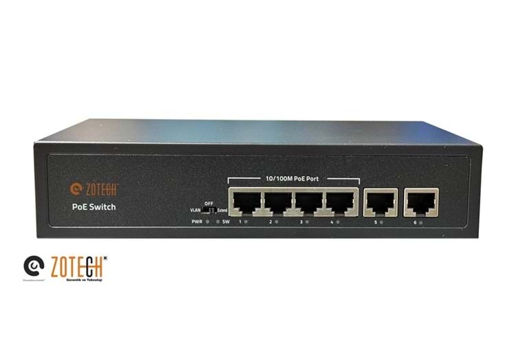 Zotech ZT-SW4P2U (4+2) 4P MB PoE 2P MB Uplink PoE Switch