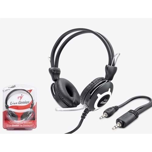 LIVEGENIUS AS006 KULAKLIK MIKROFONLU PC AUX 3.5MM