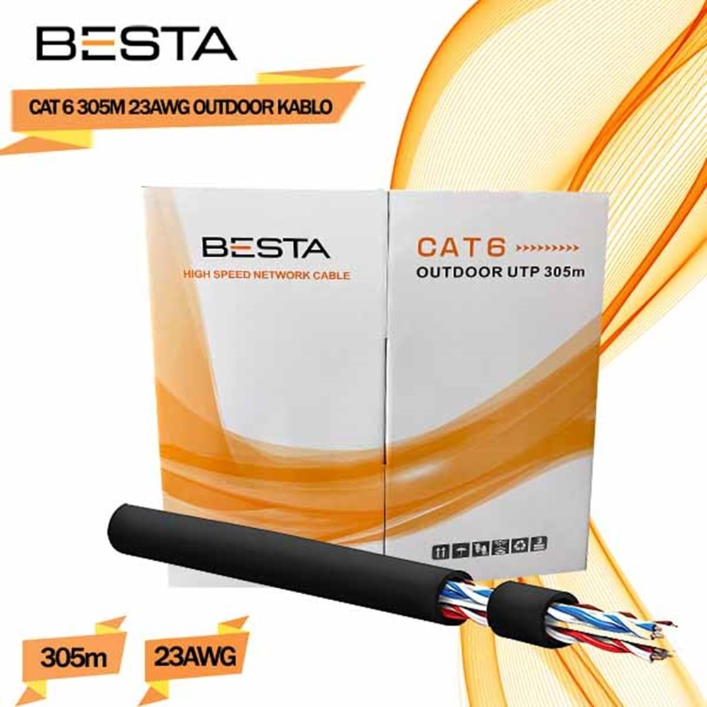 BESTA-CAT06 OUTDOOR BESTA 23 AWG CAT6 KABLO