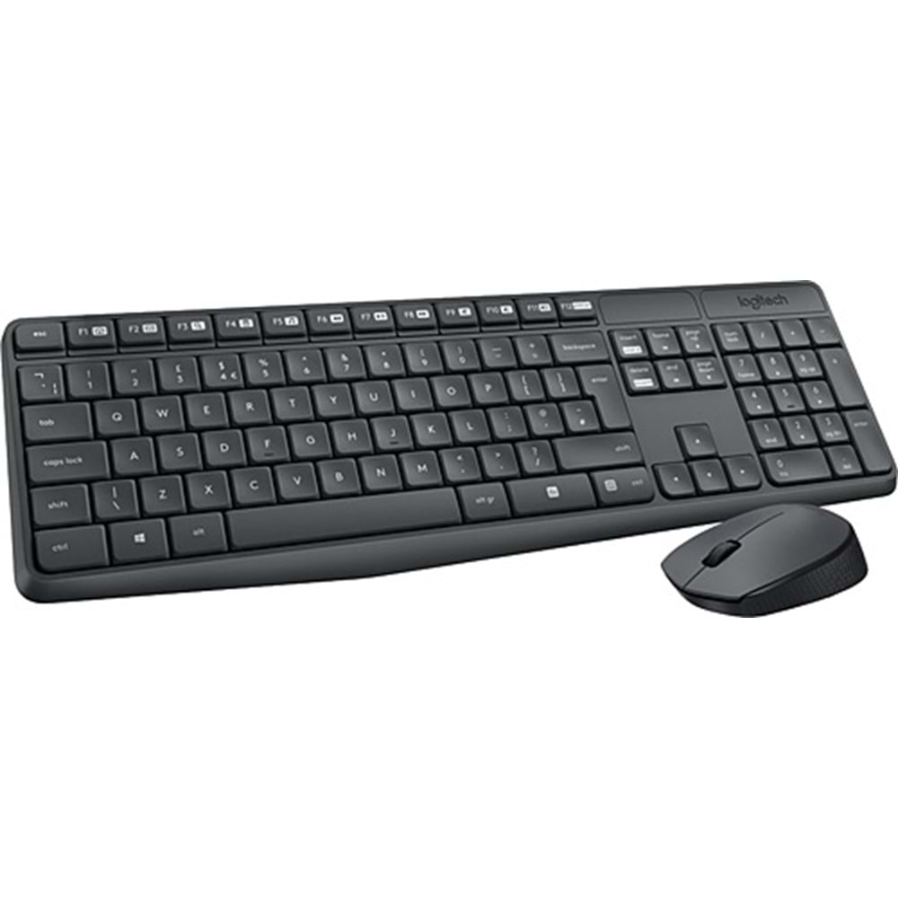 Logitech MK235 Multimedya Q Kablosuz Klavye Mouse Set