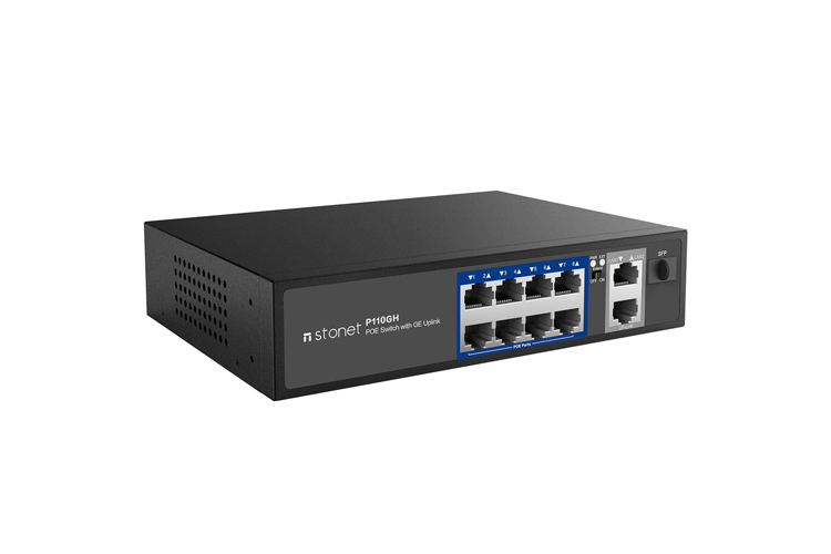 8 PORT STONET P110GH 10/100 POE (120W)+ 2 PORT UPLINK GIGABIT + 1 PORT SFP
