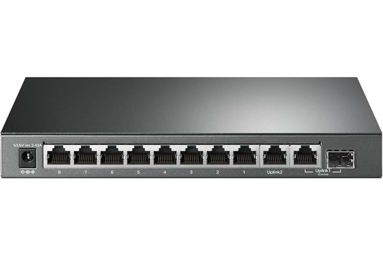 TP-LINK TL-SG1210MP 8 PORT GIGABIT + 1XRJ45/1XSFP COMBO DESKTOP 123W POE SWITCH