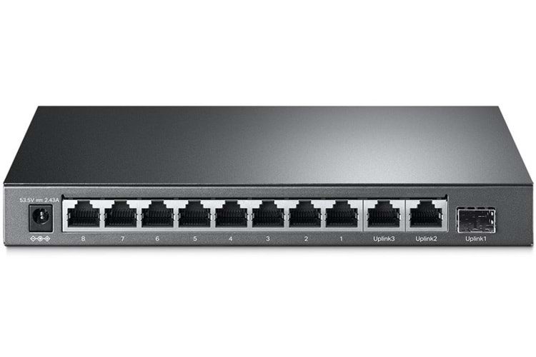 TP-LİNK 8 PORT 10-100 2XGB RJ45 UPLİNK 1XGBİT SFP 250 METRE 124W POE SWITCH