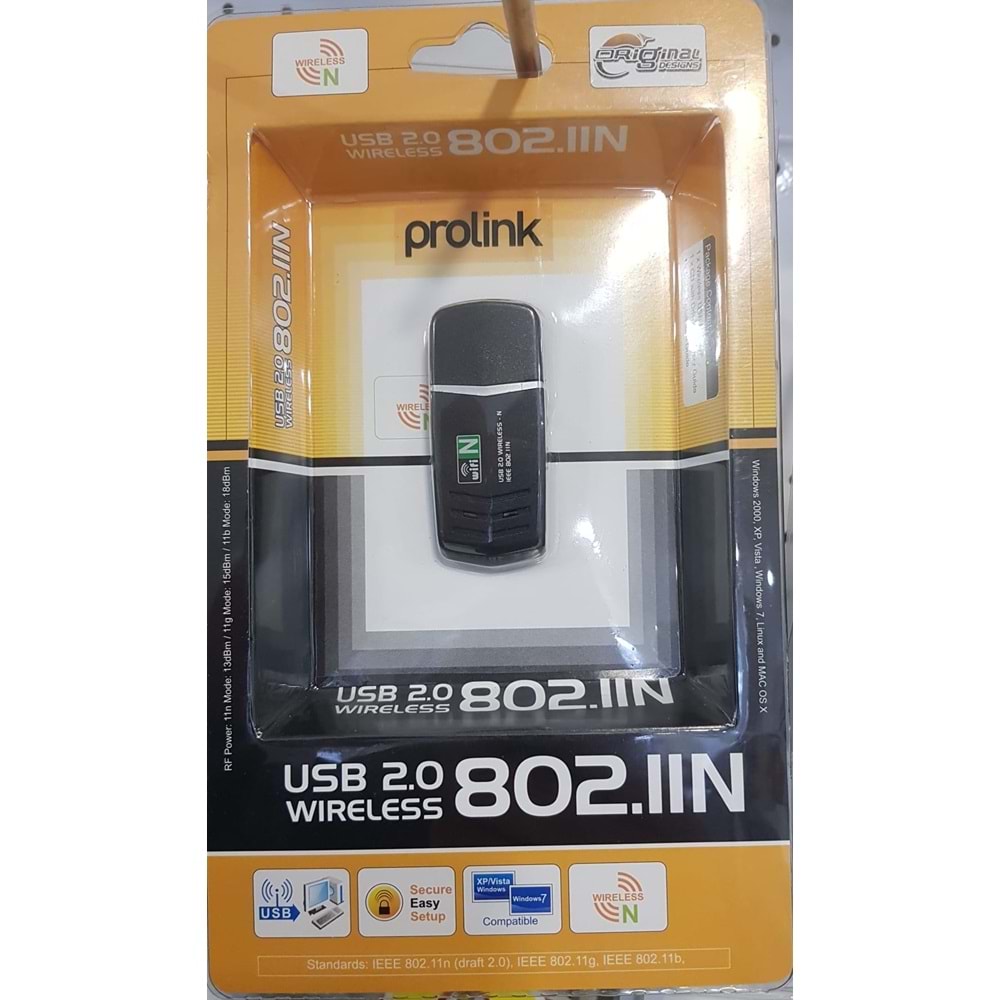 PROLINK WS-WN683N2P USB 2.0 WIRELESS ADAPTOR